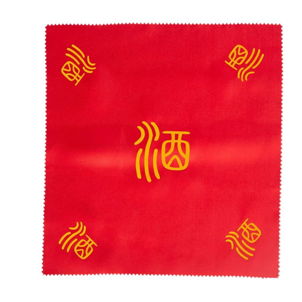 Бутылка винного цилиндра уплотнения красная зазубренный край прямая шелковая лента красная крышка утолщения красная крышка винная ткань