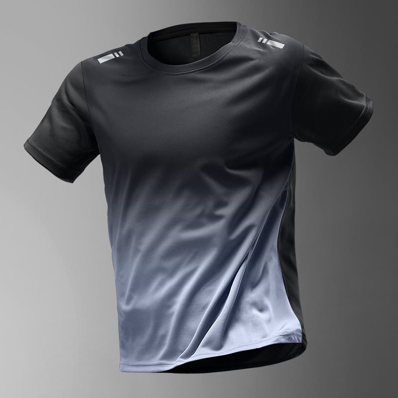 トレーニングランニングルーズスウェット薄いドライアイスシルクメッシュ大きいサイズメンズフィットネス速乾性服夏のスポーツウェア通気性|undefined