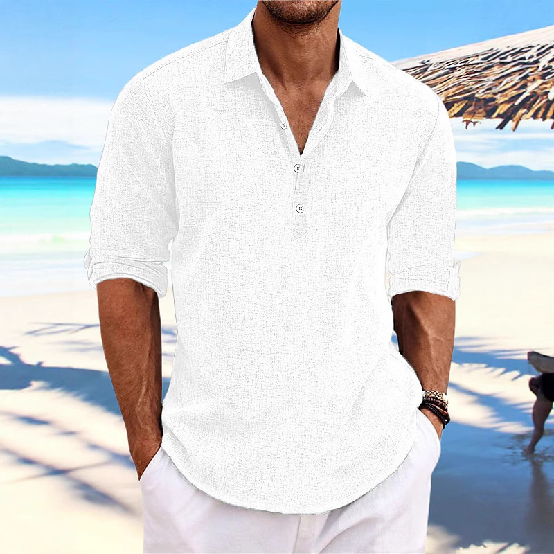 2025 Cross-Border Men's New Style Breathable, Wear-Resistant, High-Looking, Youth Fashion, Loose, Home-Style Casual Shirt