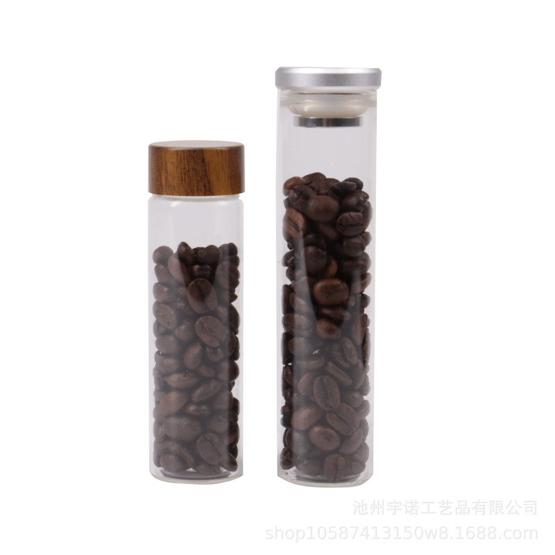 30mm Diameter Metal One-Way Vent Valve Divided into Glass Storage Bottles, Display Storage Jars, Coffee Bean Storage Jars