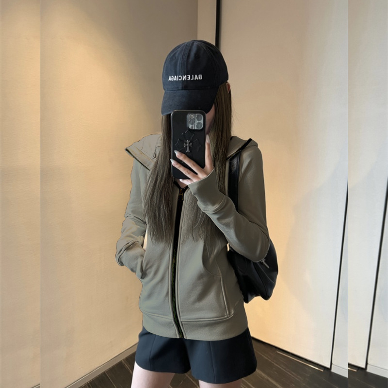 山东即墨卫衣上衣女韩版巨好看2025新款连帽小个子显瘦外套女秋|undefined