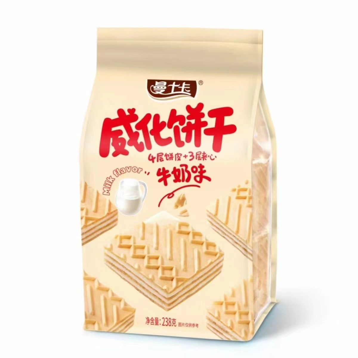 现货曼士卡威化饼干饼休闲零食小儿童果味草莓味网红食品零食-阿里巴巴