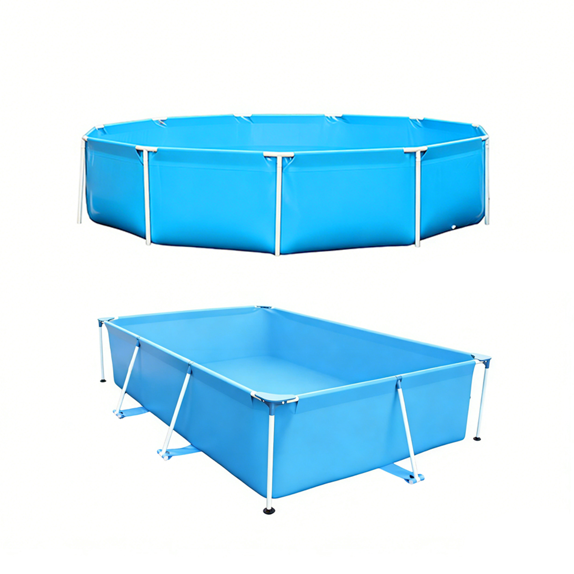 Piscina transfronteriza marco al aire libre piscina patio interior y exterior lienzo de PVC grande plegable soporte para niños piscina