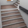 Brown elegant stripes-comes with self-adhesive-for indoor and outdoor use (smooth floor)