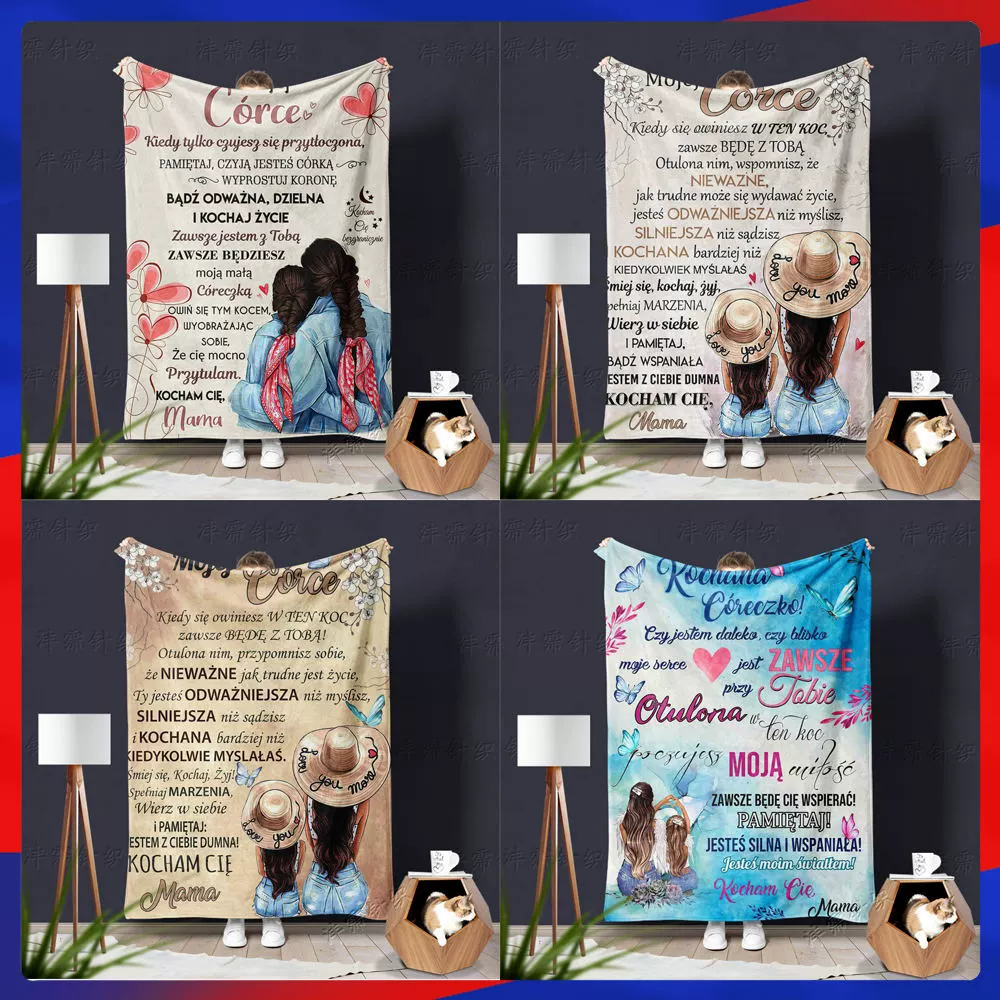 Одеяло с фланелевым принтом, детское одеяло, любовное послание, теплое одеяло, трансграничное одеяло для семейных писем