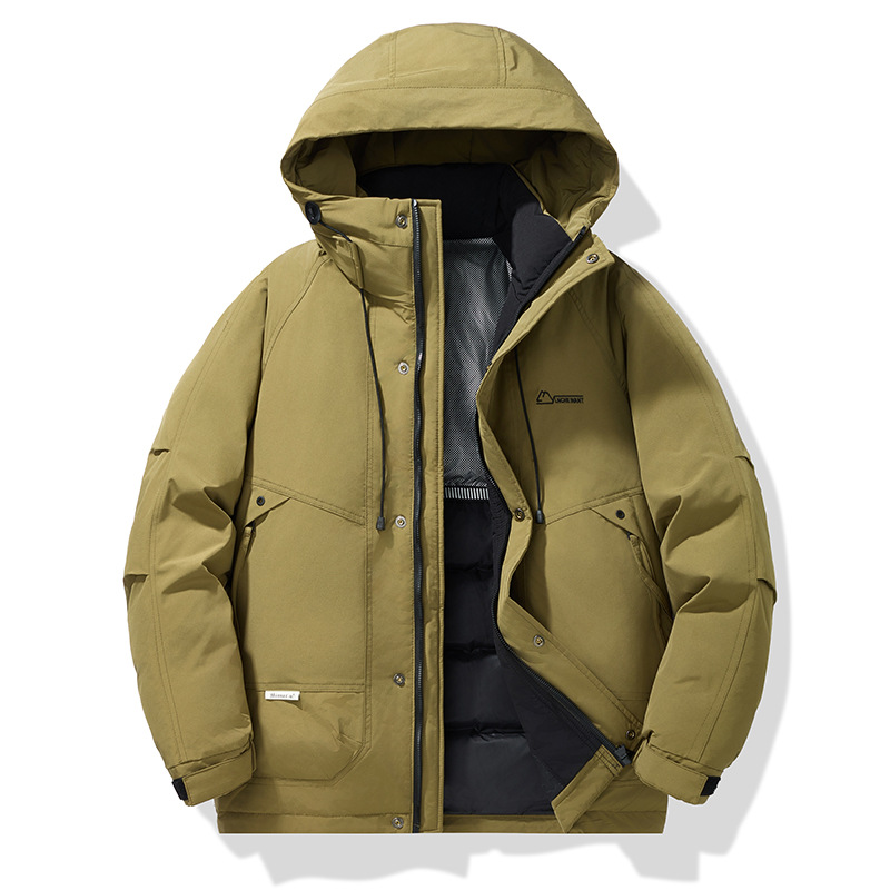 Men's Down Jacket Winter Warm Hooded Windproof Casual Coat_voghion.com
