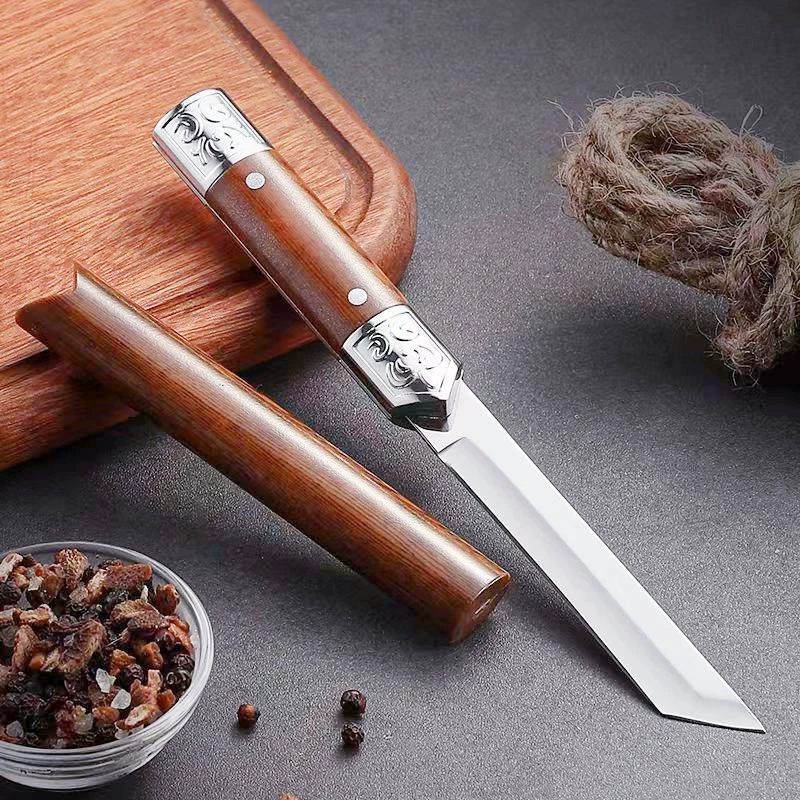 M390 прямой клинок портативный кухонный фруктовый нож для дома на природе пикник западная столовая многофункциональный нож встроенный острый вручную для нарезки мяса