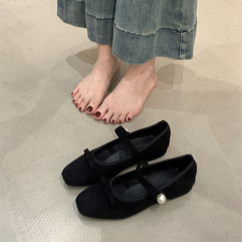 法式温柔晚晚风玛丽珍鞋女2025秋季新款蝴蝶结平底芭蕾舞浅口单鞋|undefined