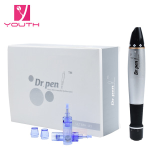 Dr penA1-C插電款電動微針長藍針頭電動微晶導入儀飛梭筆紋綉美容
