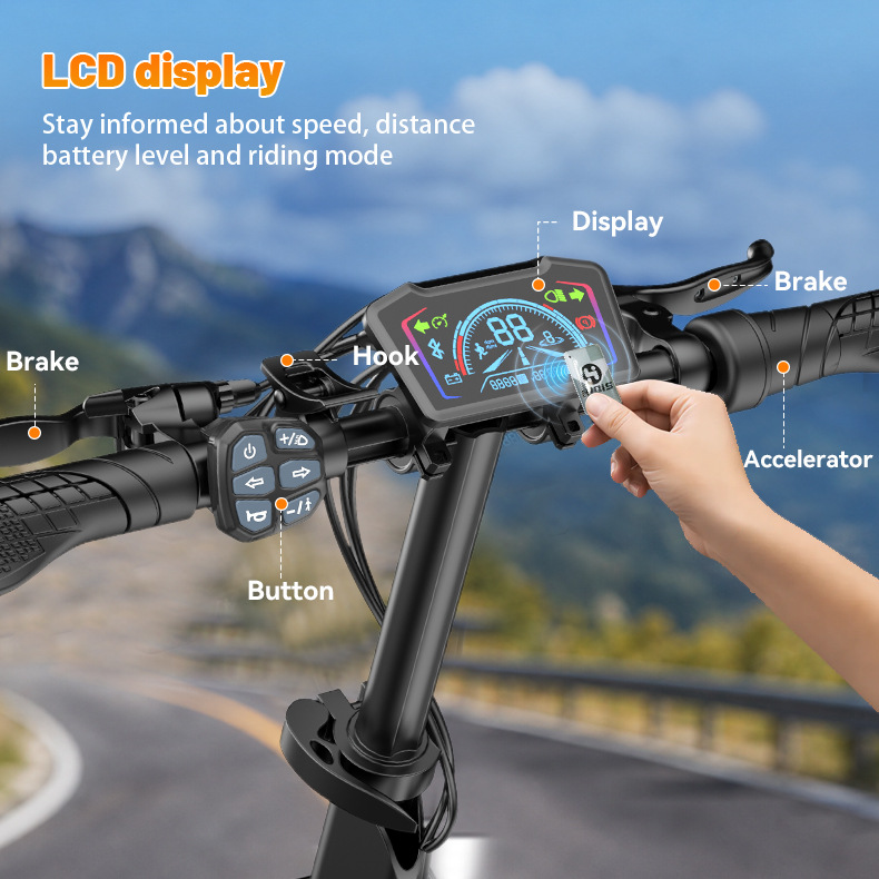 European and American overseas warehouse cross-border electric scooter with long range, 10-inch foldable, 1200W high power, long range for adults