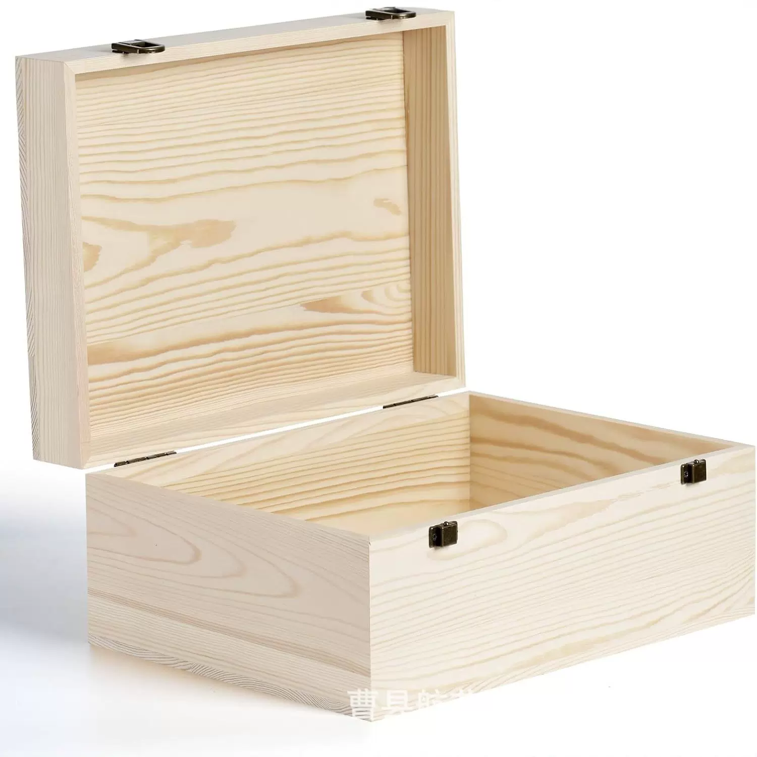 未做油漆翻盖木盒加大号实木防尘带盖收纳箱储物箱家用杂物收纳盒