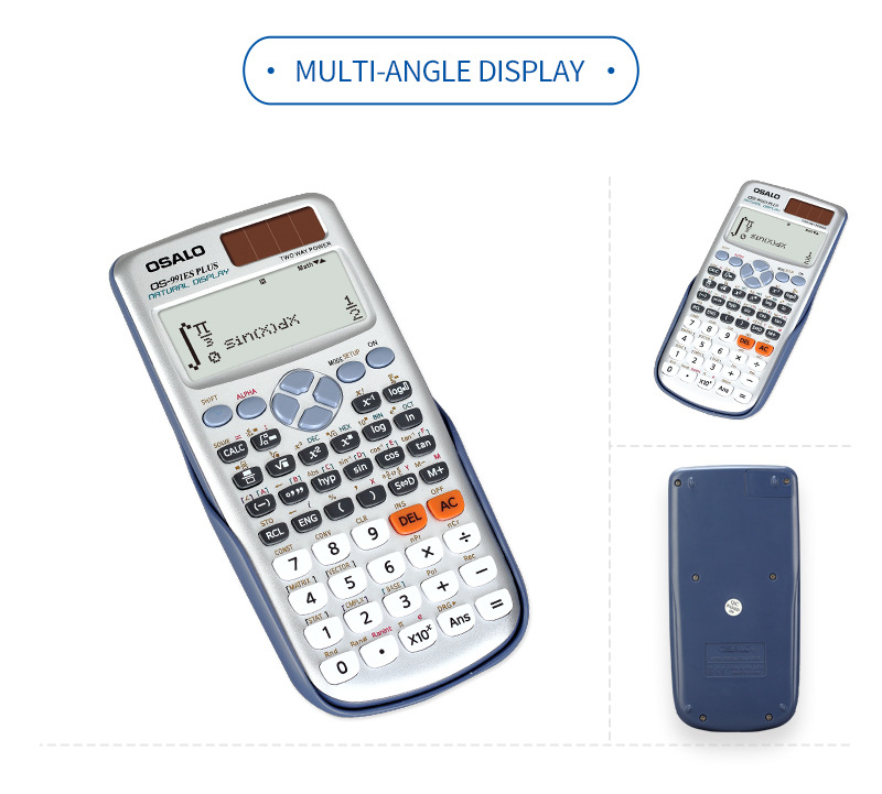 OSALO奥斯欧科学计算机跨境供应太阳能417种运算学生函数计算器详情3