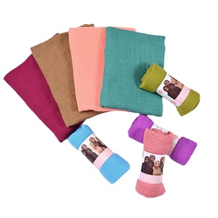 180*90 Pleated Solid Color Cotton-Linen Scarf for Women, Wrinkled Fringed Gauze Scarf, Artistic Sun Protection Silk Scarf, Wholesale Versatile Style