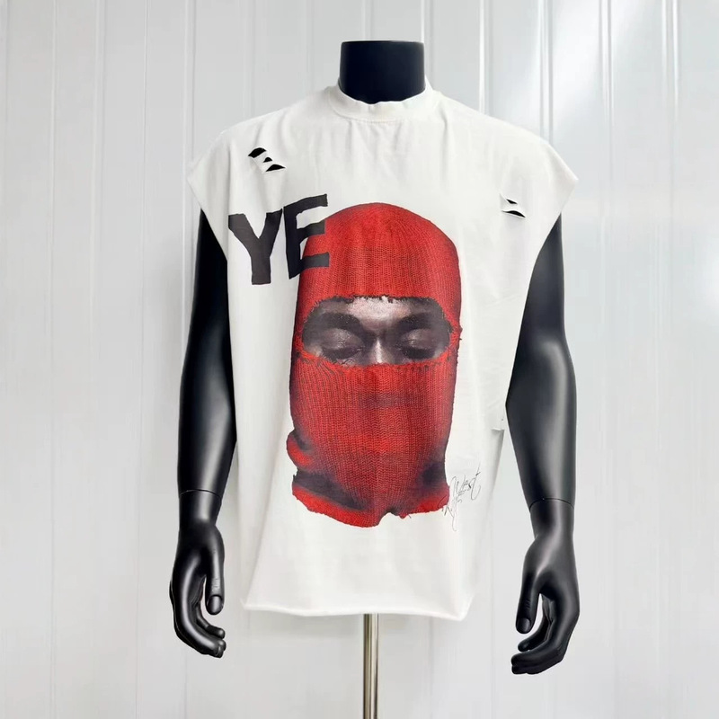 Cross-border Kanye West portrait BIG FACE sleeveless tank top T-shirt Cross-border Kanye West portrait BIG FACE sleeveless tank top T-shirt