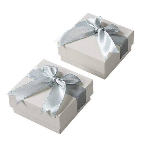 Qingyan jewelry packaging box necklace gift box dropshipping jewelry box ring earrings bow color-preserving packaging box