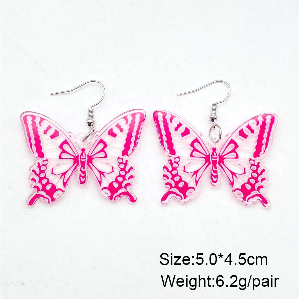 Daily, Street Occasion 1 Pair Casual Simple Style Butterfly Arylic Drop Earrings