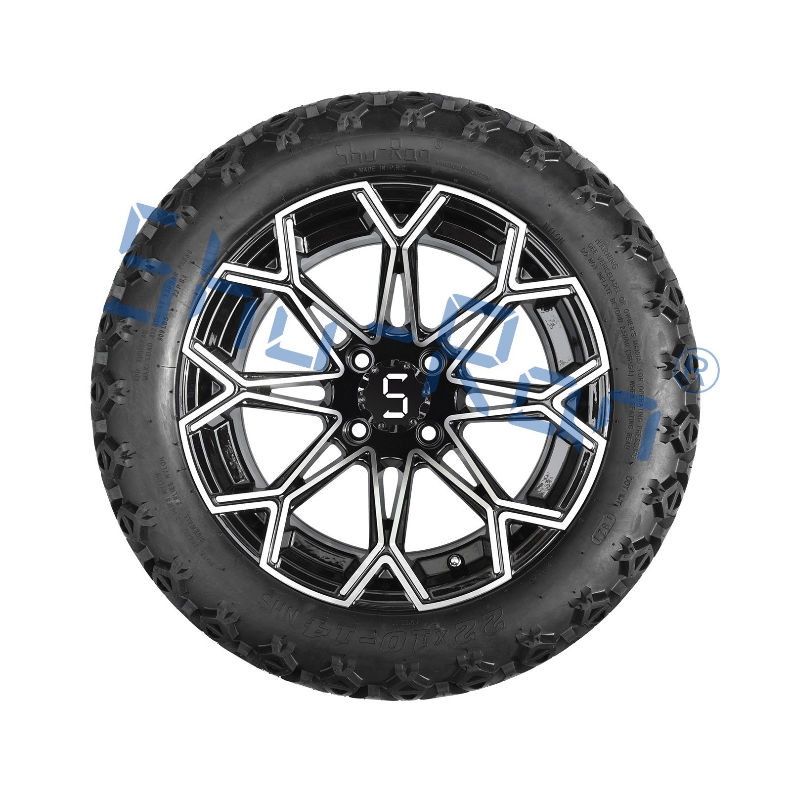 厂家直供22*10-14电动车轮胎高尔夫亮黑车真空胎面球车轮毂