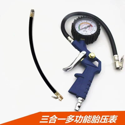 Gauge, High-Precision Digital Display Pressure | Air pressure gauge/tire pressure gauge - reinforced-mechanical-model-spare-pipe