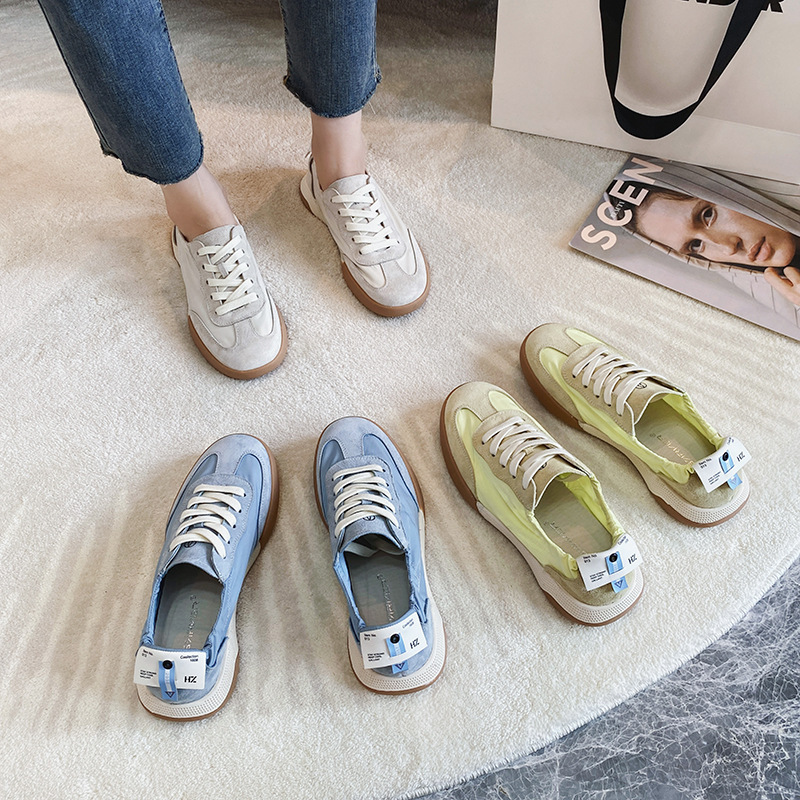 2023 Summer Soft Waxy Leather Casual Sports Forrest Gump Shoes Large Size 41-43 White Shoes Women's Ballet Training Shoes 2023 Summer Soft Waxy Leather Casual Sports Forrest Gump Shoes Large Size 41-43 White Shoes Women's Ballet Training Shoes