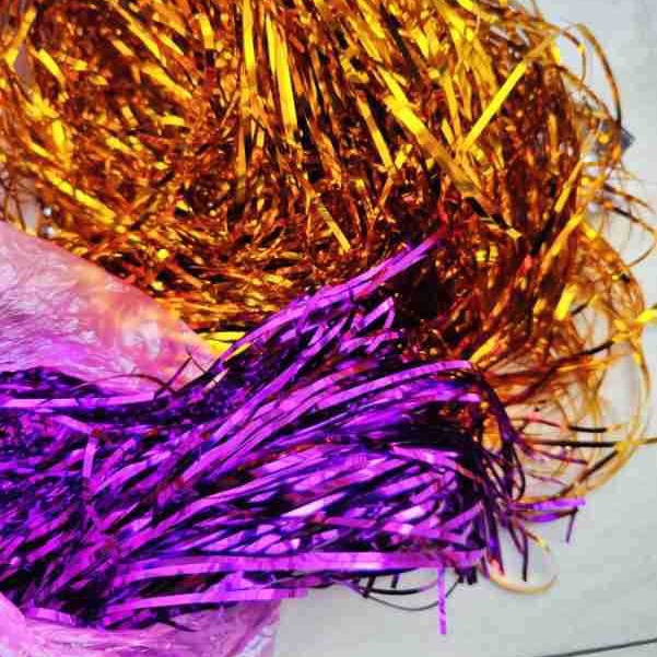 PET材料浅紫雪青玻璃丝金属天蓝丝装饰玻璃器皿梅红色直亮条