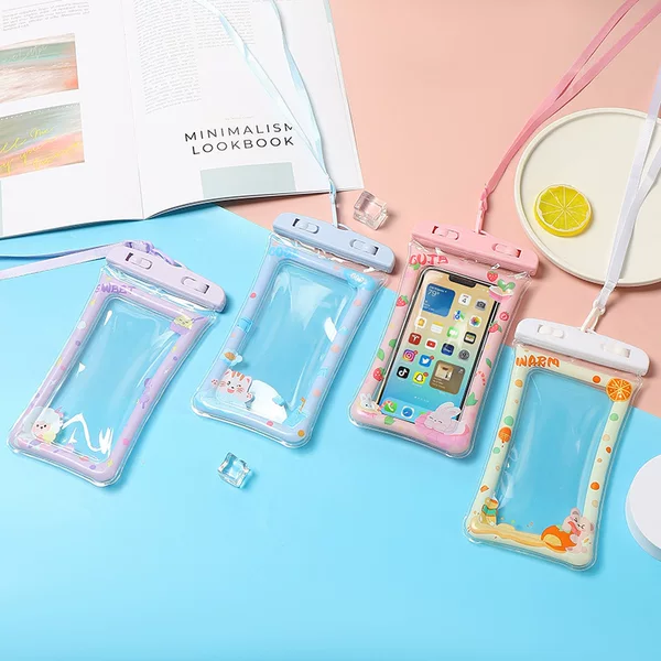 Mobile Phone Waterproof Bag Swimming Diving Touchscreen Protective Cover Airbag Floating Drifting Mobile Phone Sealing Bag