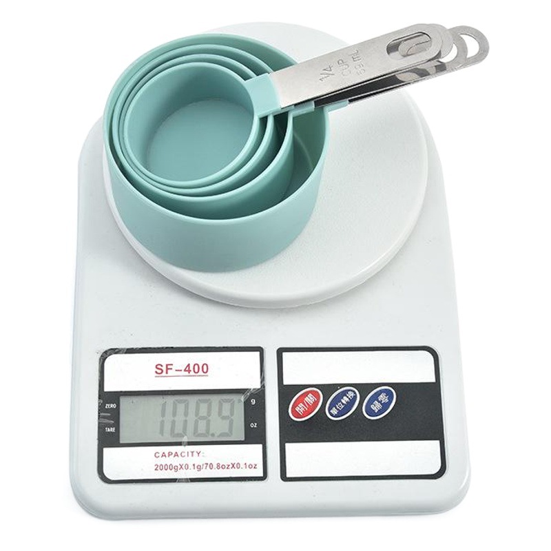 Juego de cuchara de medición de plástico mango de acero inoxidable taza de medición cuchara de medición Juego de 8 piezas con cuchara de medición de escala traje de cuchara de medición herramientas para hornear