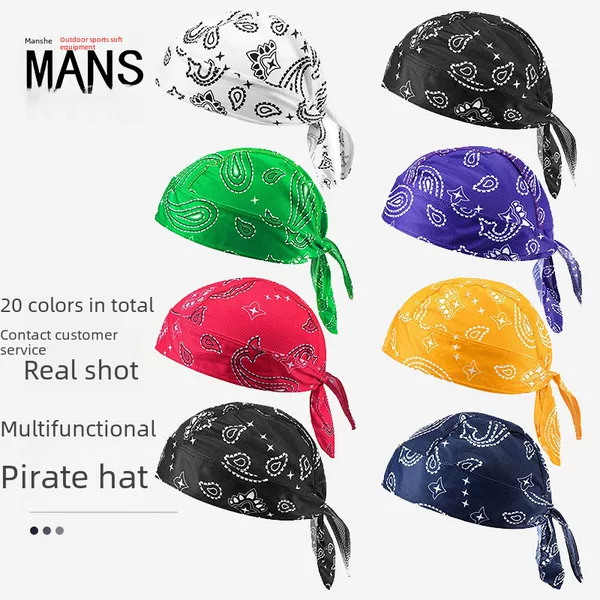 Casual Pirate Cap Baotou Cap Men's and Women's Autumn and Winter Sports Breathable Pullover Cap Lined Outdoor Cycling Running Hat