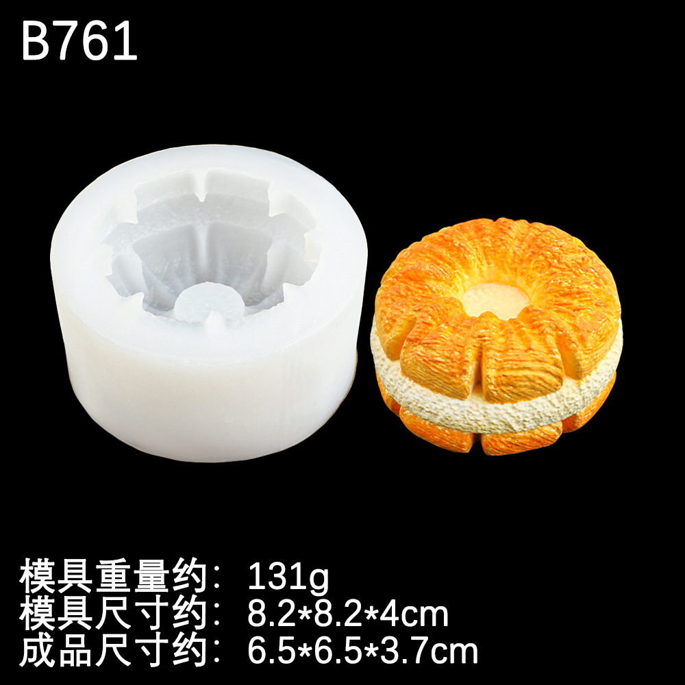 Tostada de huevo escalfado Melaleuca helado amasar molde de silicona bolsa de piña iy molde de yeso de aromaterapia adornos decorativos