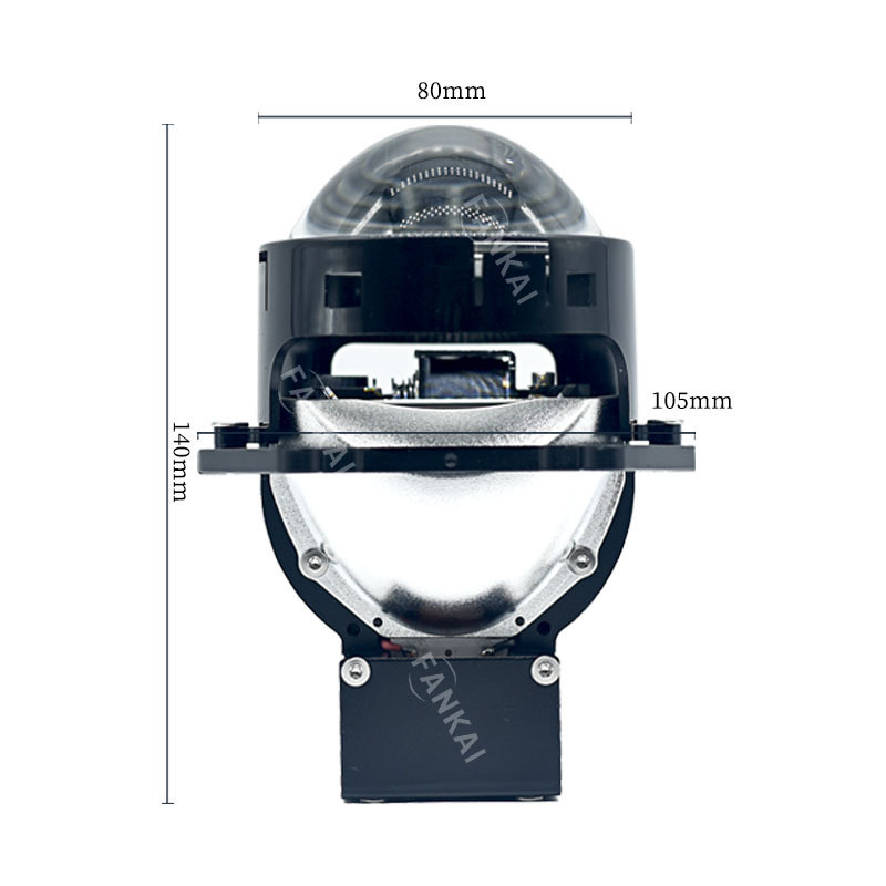 Transfronterizo nuevo 3,0 pulgadas LED de doble luz lente 80W de alta potencia modificado coche LED faro lejos y cerca de la luz integrada