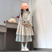 2025早秋新款新疆草原旅游穿搭长裙套装女森系田园风碎花连衣裙子