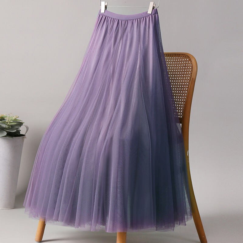 Mesh Skirt Women's Purple SquAre DAnce GAuze Skirt 720 Degree LArge Swing DAnce Skirt High WAist Slimming Look A-line Photo Long Skirt Mesh Skirt Women's Purple SquAre DAnce GAuze Skirt 720 Degree LArge Swing DAnce Skirt High WAist Slimming Look A-line Photo Long Skirt