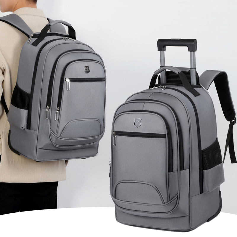 2026 New Model Backpack Trolley Travel Suitcase for Men and Women, Large Capacity Rolling Wheeled School Bag for High School and Middle School Students
