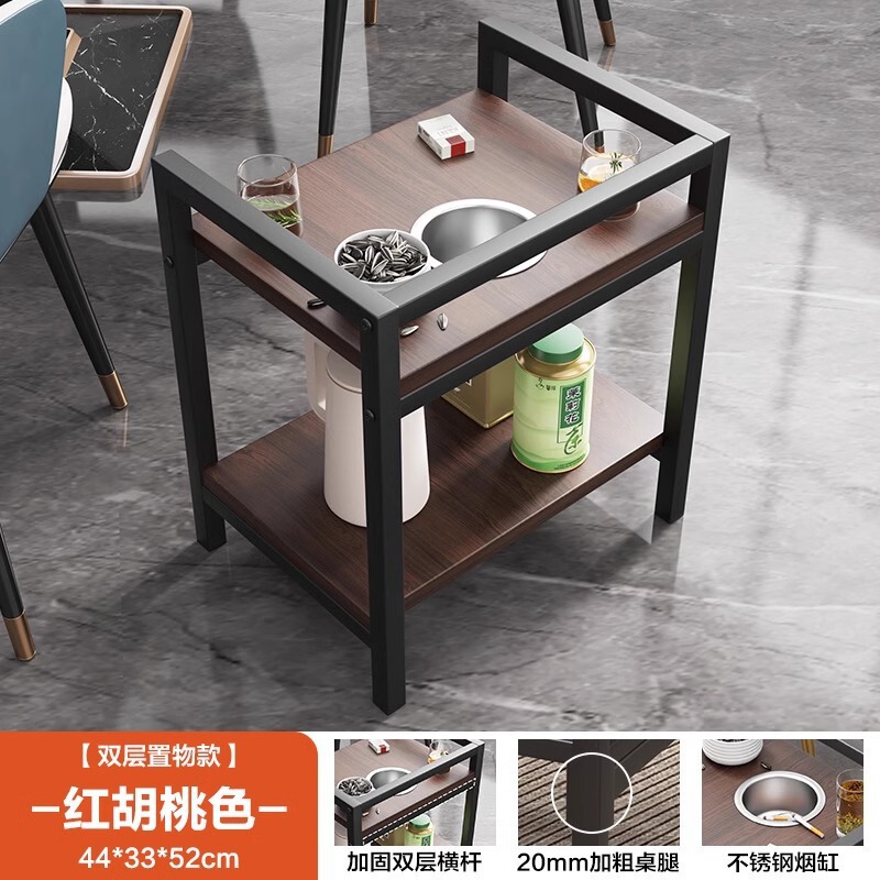 多機能収納ラック、灰皿棚、チェスとカードルームのウォーターカップホルダー、リビングルームの小さなサイドテーブル、取り外し可能な二層収納ラック|undefined