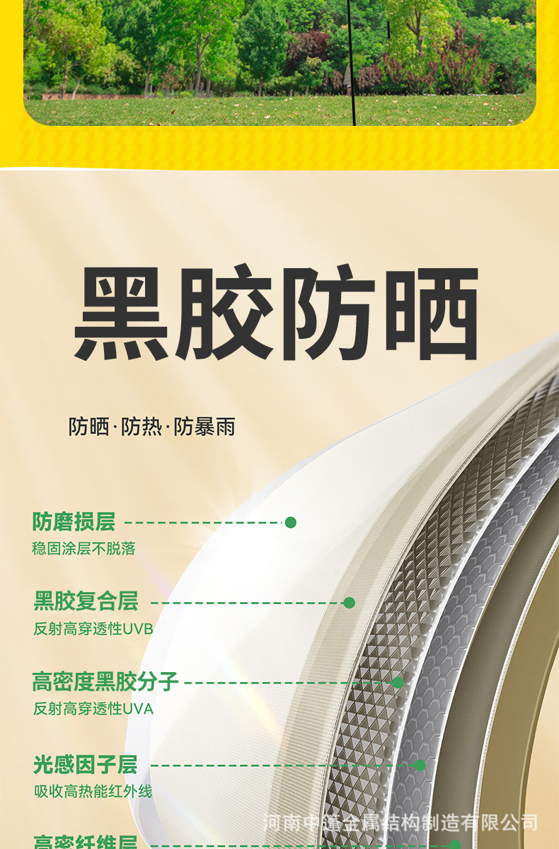 Outdoor Vinyl Sunshade Canopy for Picnic and Camping, Octagonal Butterfly-Shaped Sunshade for Group Gatherings