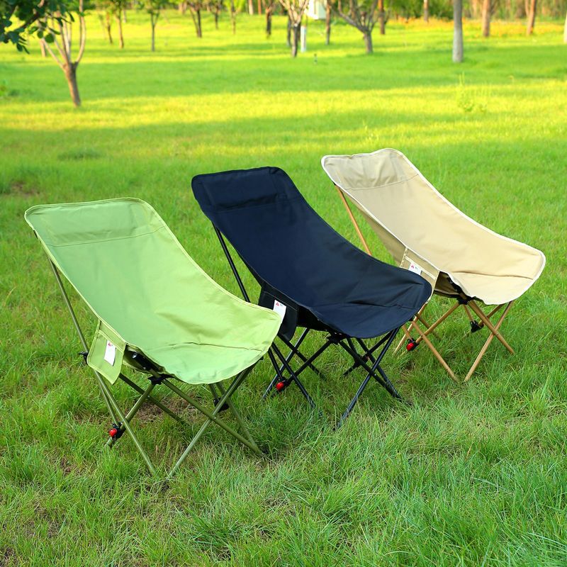 Three-Position Adjustable Reclining Chair, Outdoor Moon Chair, Folding Chair, Camping Chair, Portable Office Lunch Break Beach Chair Three-Position Adjustable Reclining Chair, Outdoor Moon Chair, Folding Chair, Camping Chair, Portable Office Lunch Break Beach Chair