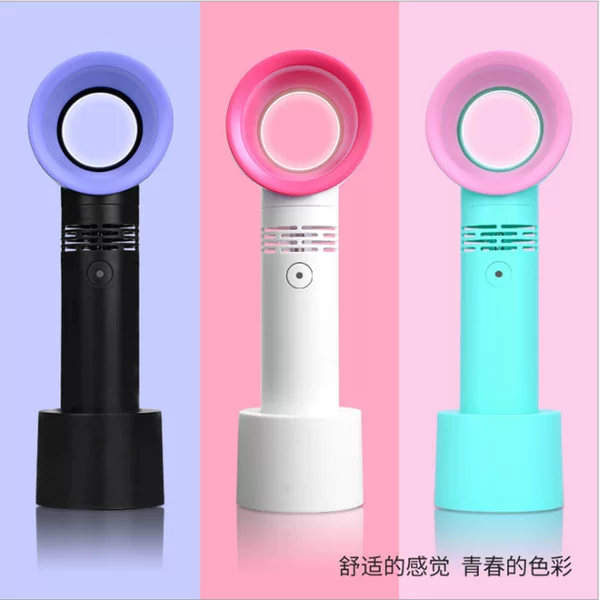 In-stock zero9 handheld bladeless fan, USB rechargeable desktop mini fan, portable beauty and eyelash fan