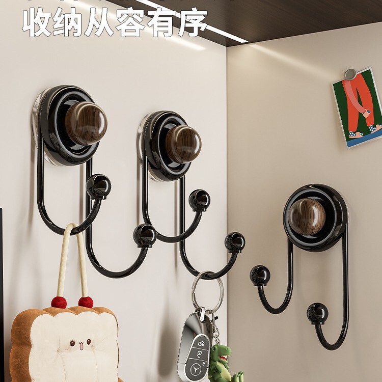 Medieval Style Suction Cup Hook, Traceless, Punch-Free, Vacuum Strong Load-Bearing Adhesive Hook, Kitchen Door, Bathroom Wall Adhesive