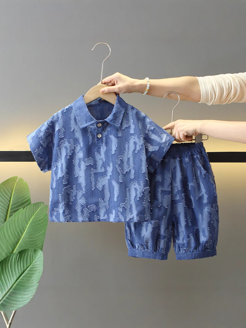 Conjunto de Verano para Niños 8079, Estilo 2026, Conjunto de Dos Piezas Elegante para Niños, Ropa de Verano Informal y Ligera para Bebés, Tendencia