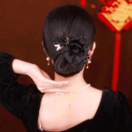 丸子头盘发器女懒人头饰花苞头神器发夹发圈时尚通勤简约百搭跨境|undefined