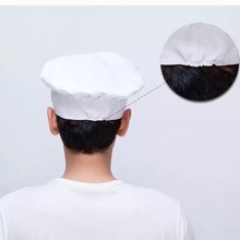 廚師帽廚師帽子男廚師工作帽透氣女餐廳食堂廚師棉布帽白蘑菇帽W