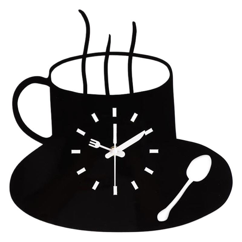 Fábrica directa café sala de estar decoración creativa Reloj de pared 2020 nueva moda hogar acrílico mudo reloj