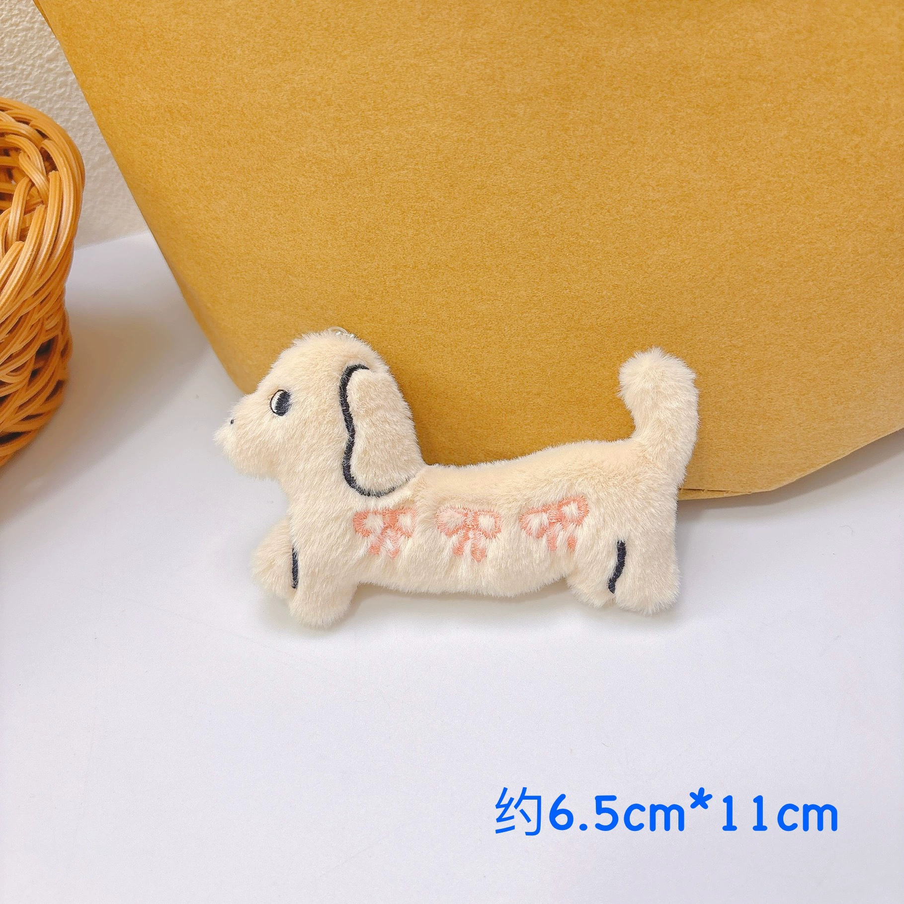 Плюшевый зажим для волос Cartoon puppy, аксессуар‑подвеска, мягкий DIY, 0,01 кг