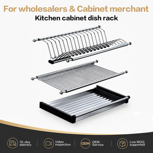 Escurridor De Platos Oculto 2 Niveles Acero Inoxidable 60cm