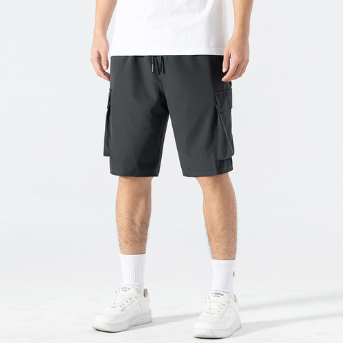 5-inch elastic summer trend five-pocket pants summer thin casual shorts men loose work pants
