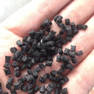 Factory Direct Supply black flame retardant reinforced PA6 recycled plastic example nylon recycled material particles self-produced