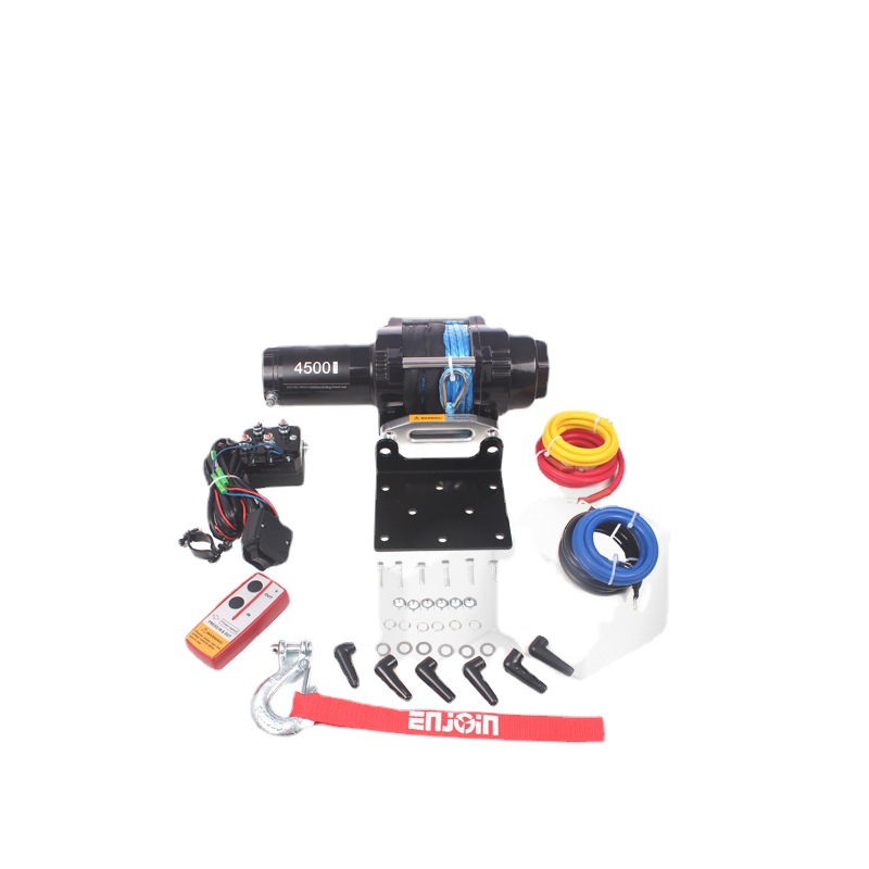 厂家直销 12v越野车自救绞盘 4500磅电动绞盘 越野车用绞盘