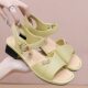 Scattered single wholesale fashion trend solid color hollow breathable high heel women cool soft bottom casual wear-resistant sandals and slippers summer women