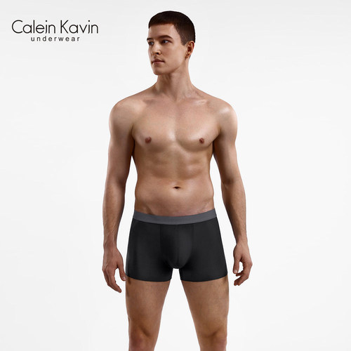 CALEJNKAVJN Men's Modal Straight Leg Pants with Aloe Collagen Fiber Antibacterial Plus Size Underwear