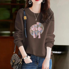 外贸正品清仓剪标纯棉时尚长袖卫衣女春秋款遮肉显瘦文艺减龄上衣