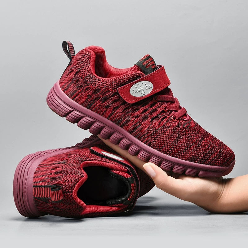 Comfortable breathable shoes for leisure for mother for walking, for middle age, soft sole